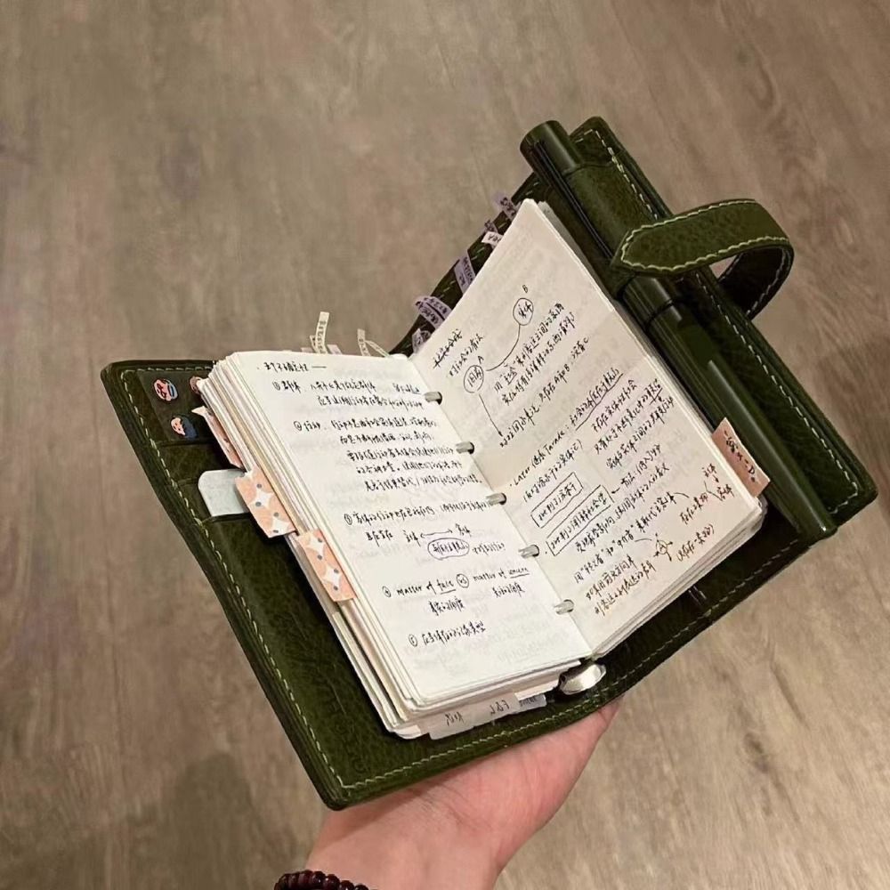 Vintage Leather Journal Notebook - Neue M5 Grüne Leder-Notizbücher mit Leeren