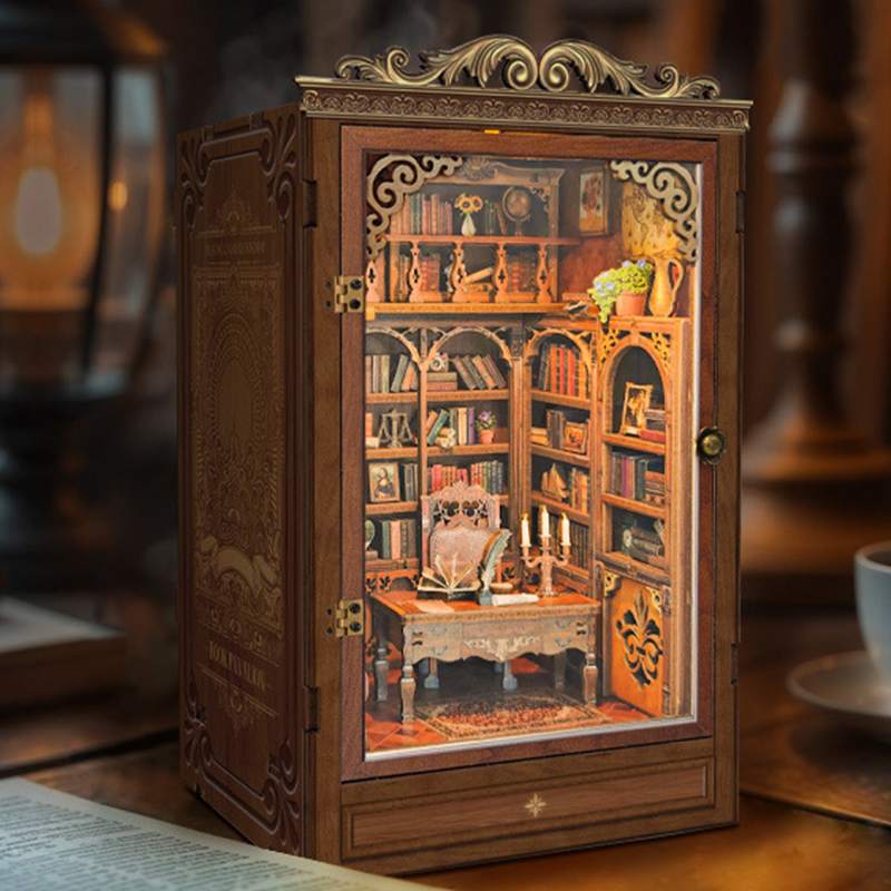 Diy Wooden Book Nook Kit Shelf Insert - DIY Buchecke Regal Einsatz Zeit Buch