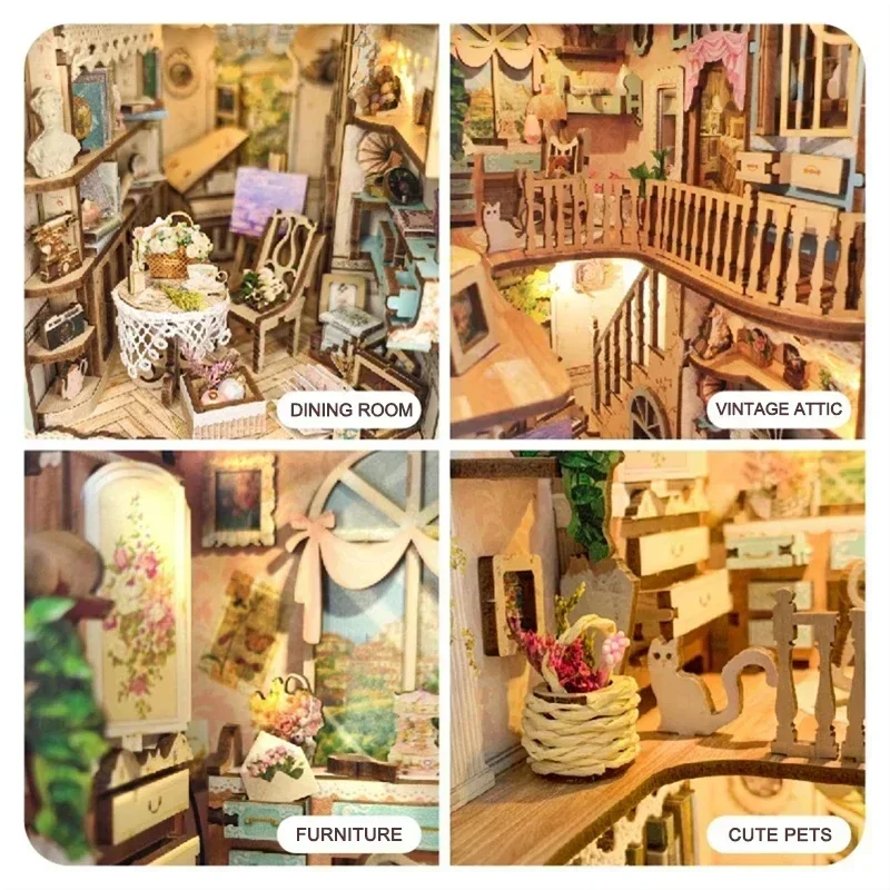 Märchenstadt Bücherregal Waldh – Diy Wooden Book Nook Kit Shelf Insert Bewertung und Preis